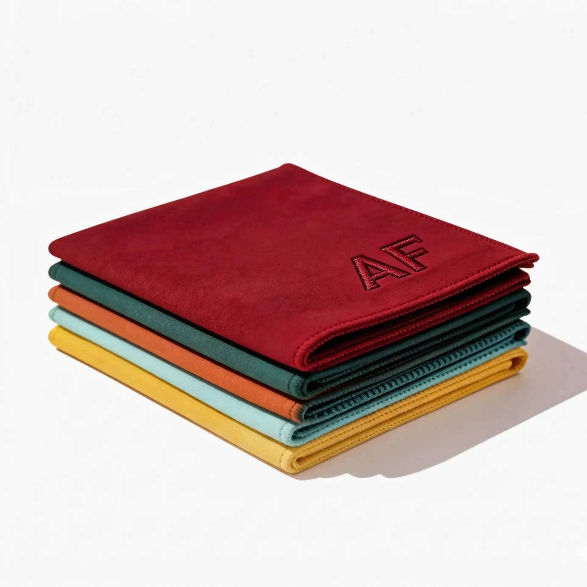 Folded microfiber textile stack