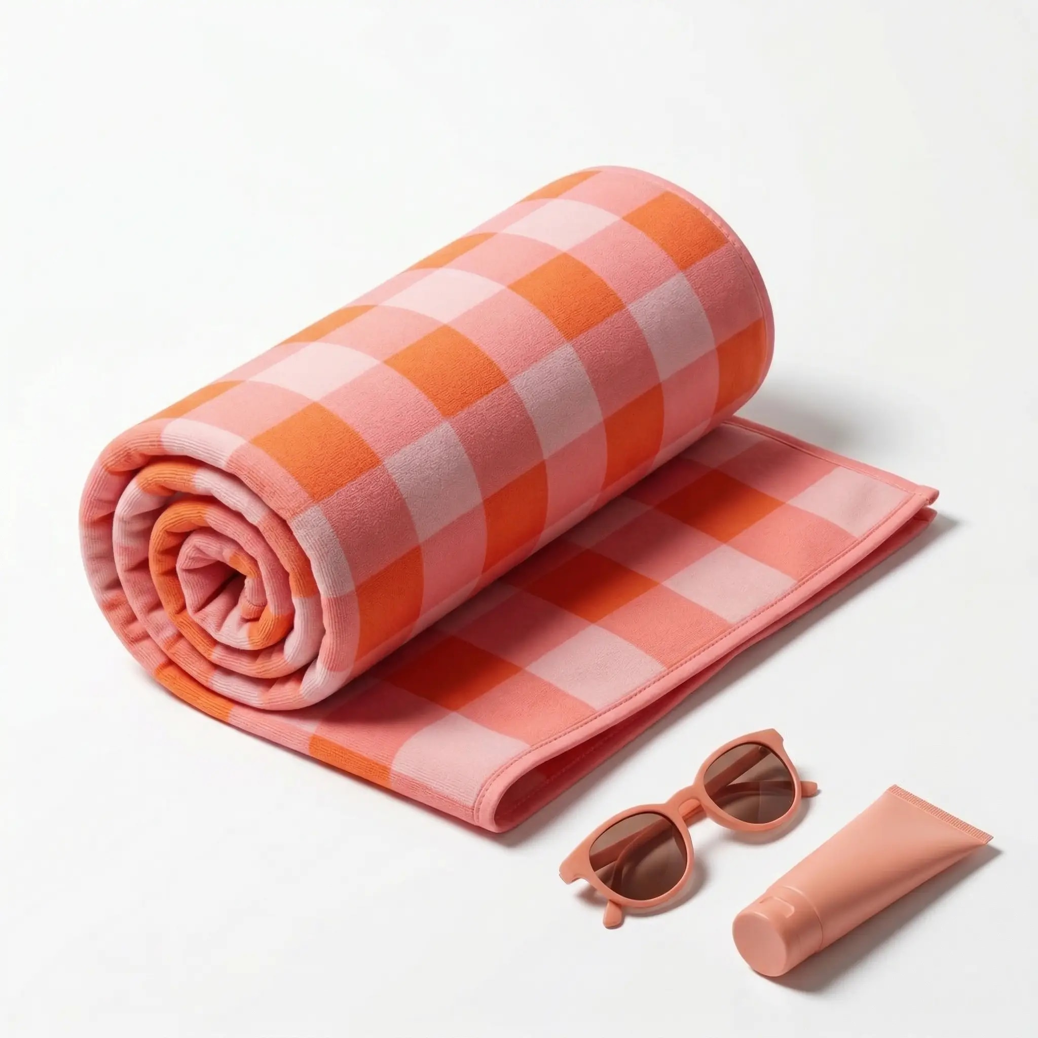 Rolled beach towel